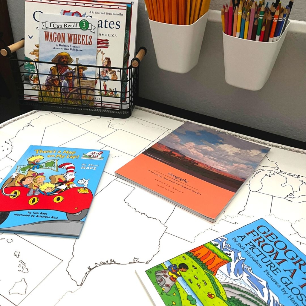 Beautiful Feet Book's Primary Geography study incorporates wonderful resource books that teach basic geography terms and concepts as well as takes you on a journey through USA geography history. Learning through literature is a real winner in our home and I encourage you to try it out!