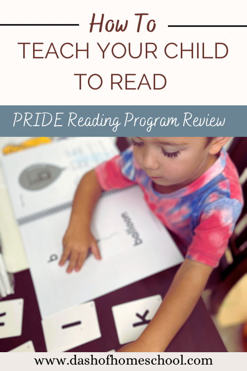 Teaching your Child to Read with the PRIDE Reading Program